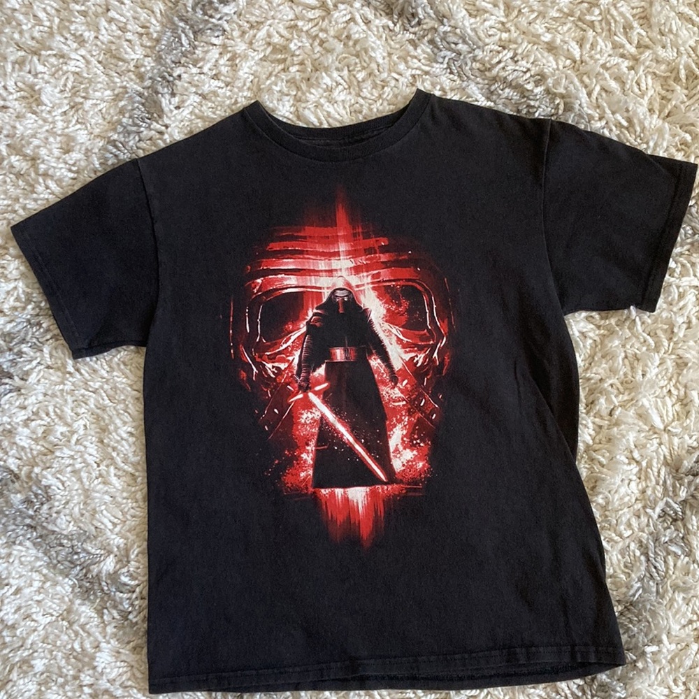 Star Wars Kylo Ren Short Sleeve Shirt Black Red Medium